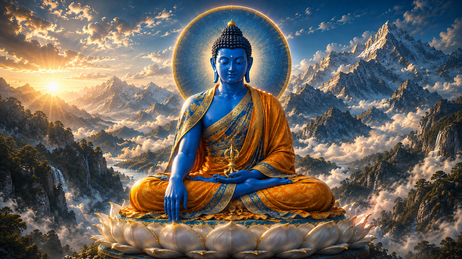 Akshobhya Buddha - the Immovable One of lapis-blue light